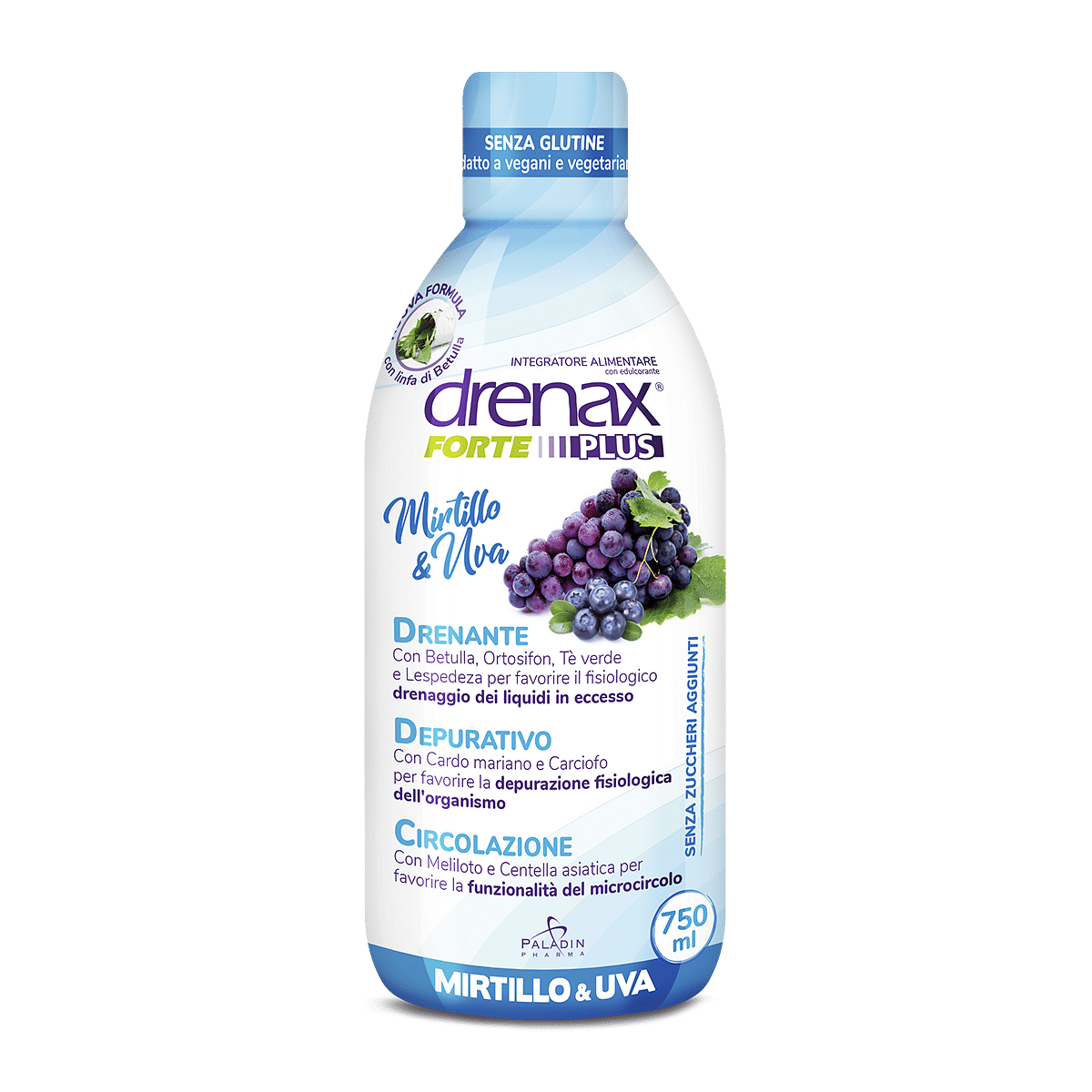 Drenax Forte Plus Originale Con Mirtillo E Uva 750 Ml