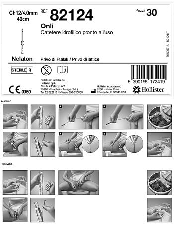 Catetere Idrofilico Onli Pronto All'Uso 40 Cm Ch 12 30 Pezzi
