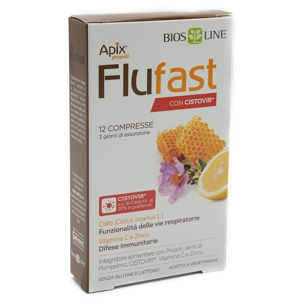 Apix Propoli Flufast Urto 3 Giorni 12 Compresse Biosline