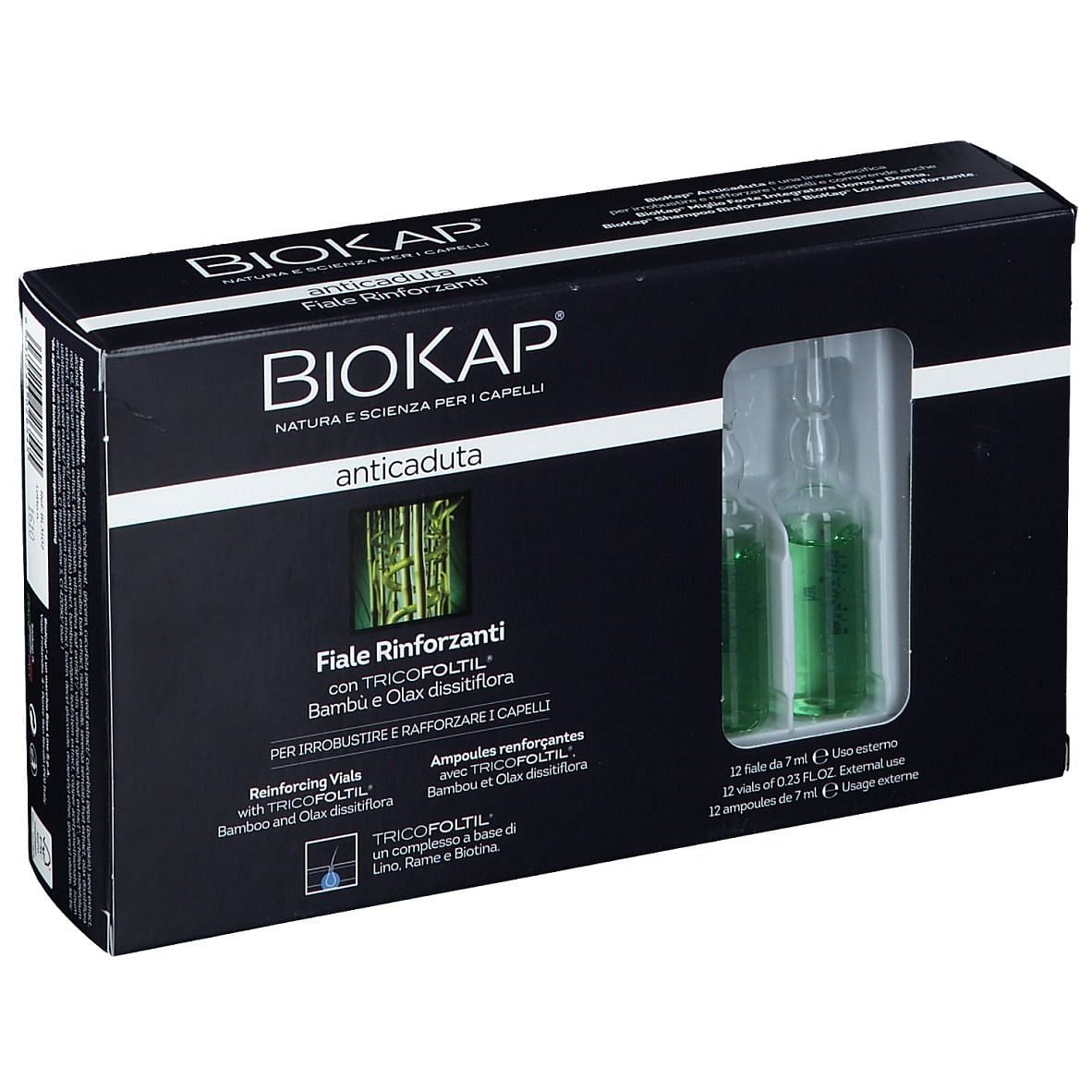 Biokap Fiale Rinforzanti Anticaduta Con Tricoltil 12 Pezzi Da 7 Ml New