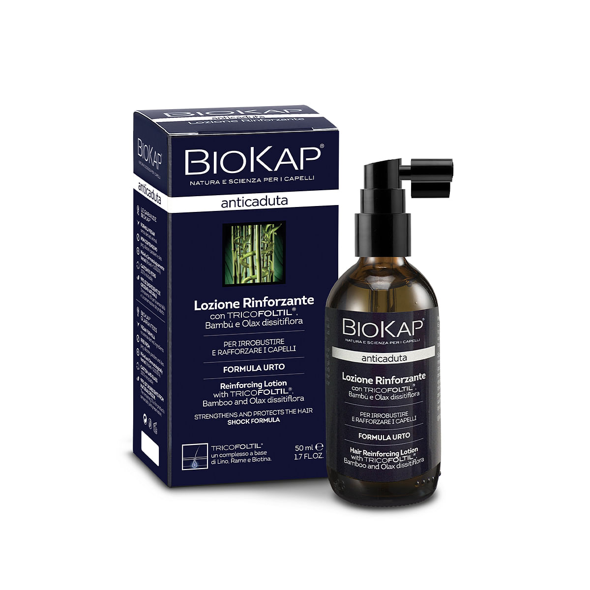 Biokap Lozione Rinforzante Anticaduta Con Tricofoltil Nuova Formula 50 Ml