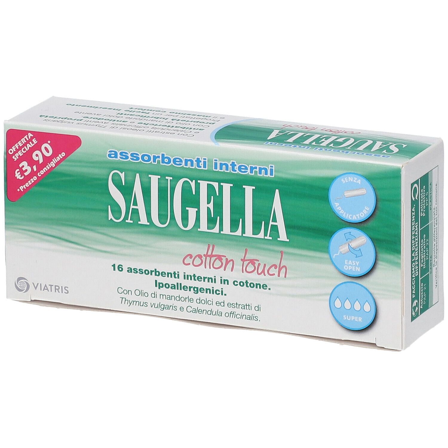 Saugella Assorbenti Cotton Touch Interni Super 16 Pezzi Taglio Prezzo
