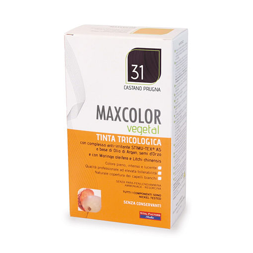 Maxcolor Vegetal Tinta Tricologica 31 Castano Prugna 140 Ml