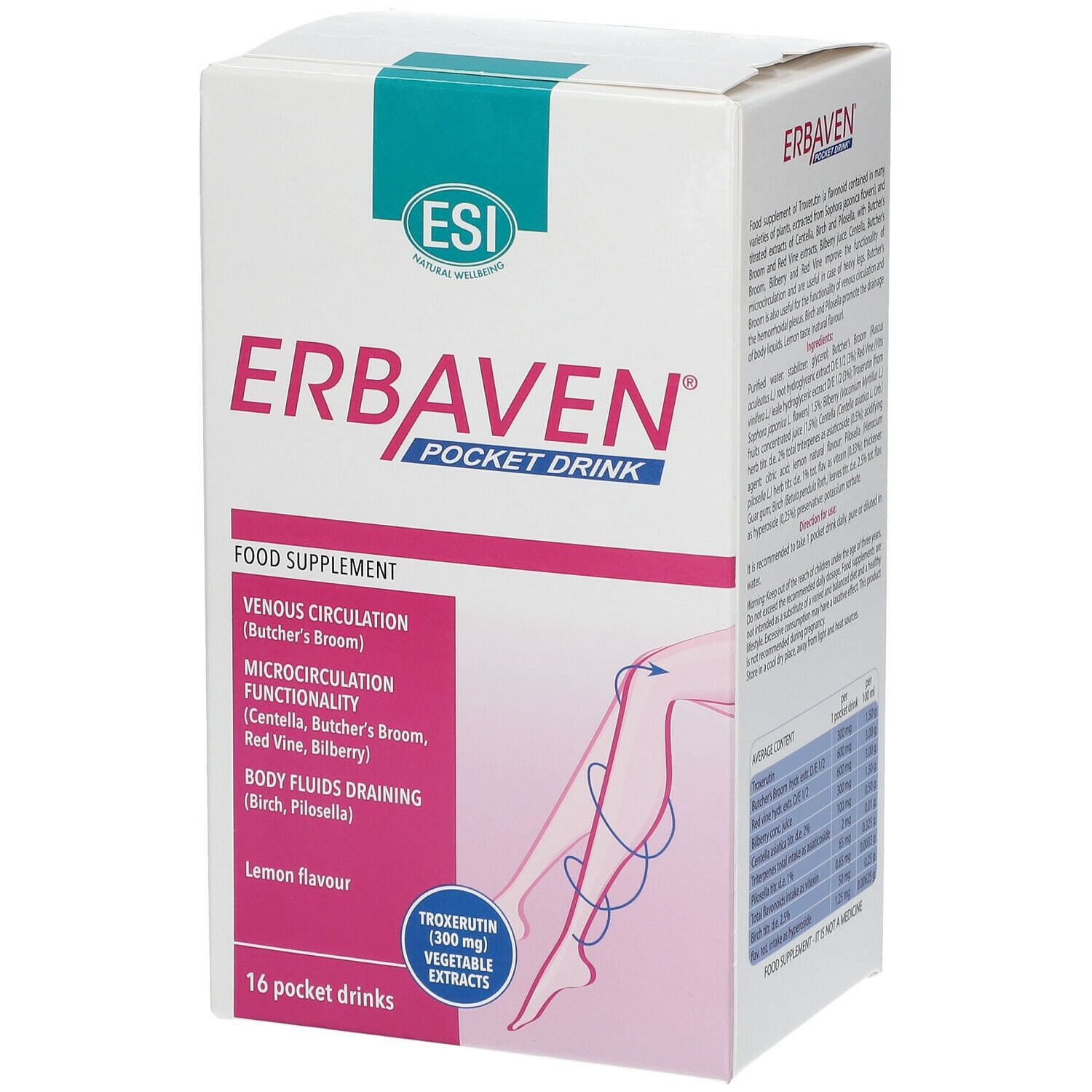 Esi Erbaven 16 Pocket Drink X 20 Ml Gusto Limone
