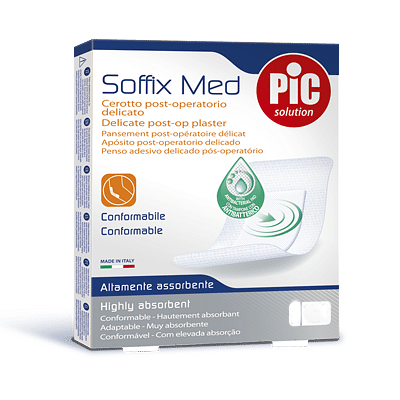 Cerotto Pic Soffix Med In Tnt Con Tampone Centrale Assorbente Sterile Monouso 10 X20 Cm Antibatterico 5 Pezzi