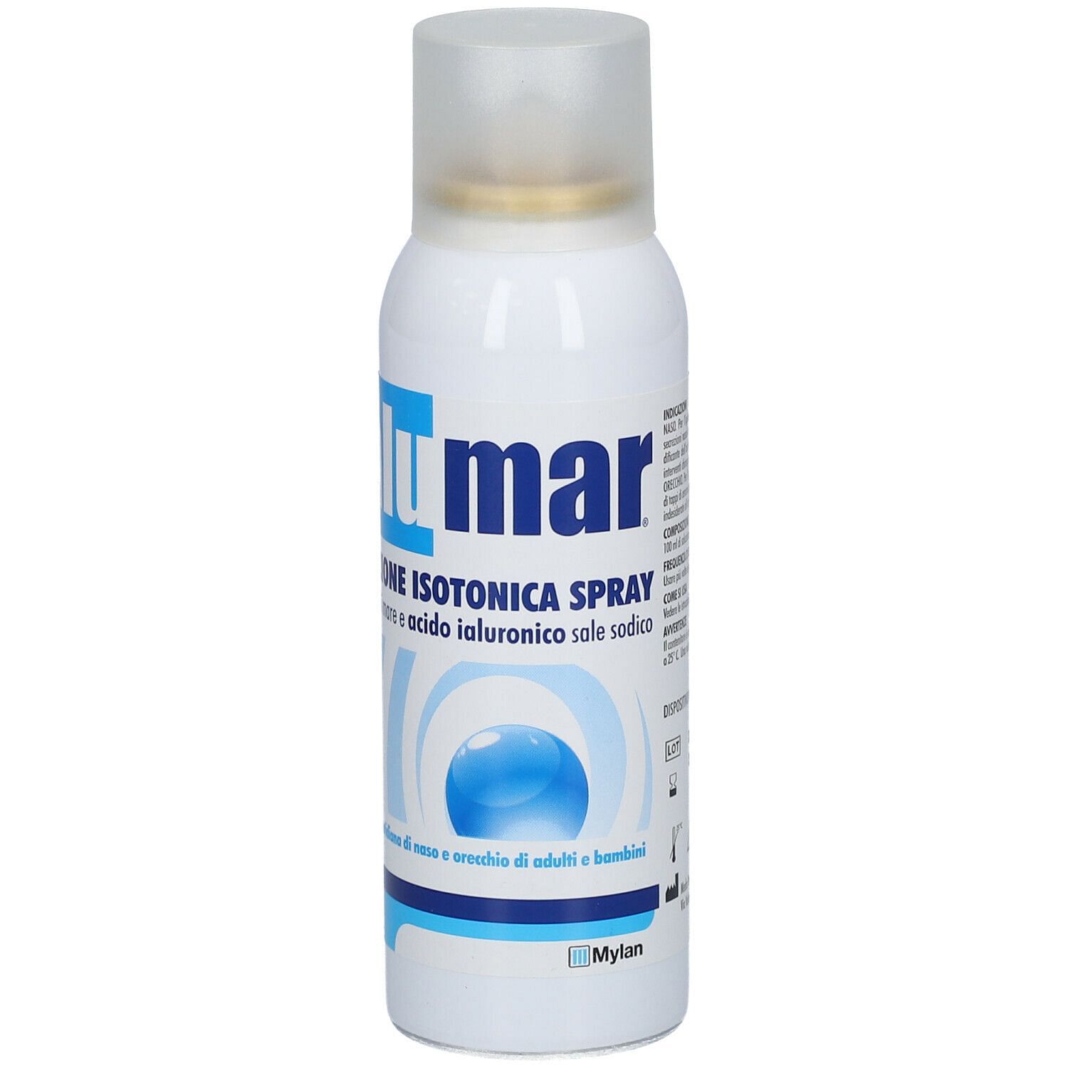 Soluzione Isotonica Spray Di Acqua Di Mare Acido Ialuronico Sale Sodico Per Igiene Naso Adulti E Bambini 100 Ml