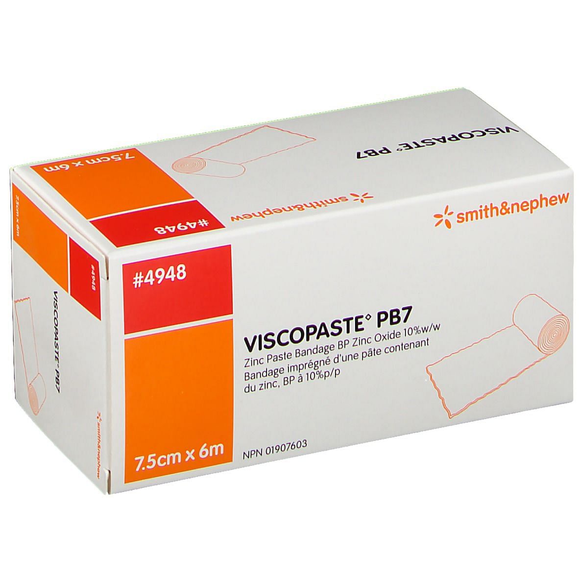Benda All'Ossido Di Zinco Per Il Trattamento Delle Ulcere Varicose Di Tipo Secco E Delle Dermatiti Croniche Viscopaste Pb7 600 X7,5 Cm