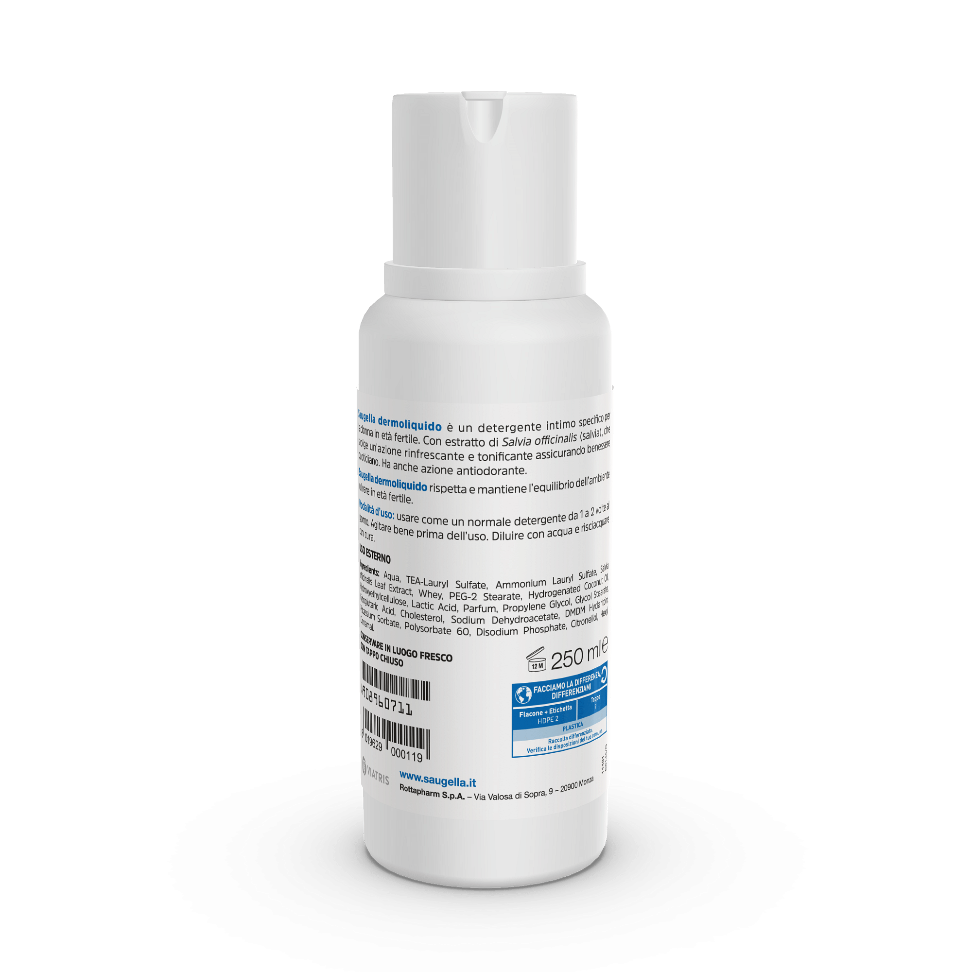 Saugella Dermoliquido Ph 3,5 Detergente Intimo Benessere Quotidiano 250 Ml