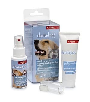 Dentalpet Kit Dentifricio 50 Ml+Spray Orale 50 Ml+1 Ditale