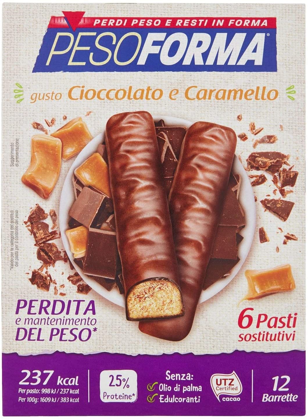 Pesoforma Barretta Cioccolato Caramello 12 X 31 G