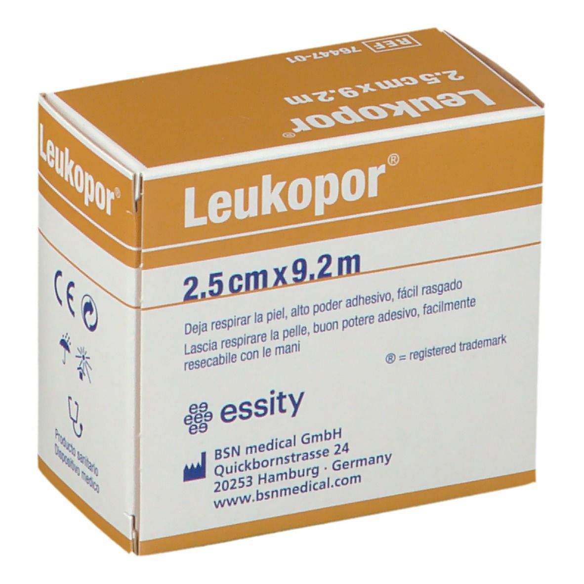 Cerotto In Rocchetto Leukopor Ipoallergenico Tessuto Non Tessuto Bianco 2,5 X920 Cm Con Dispenser