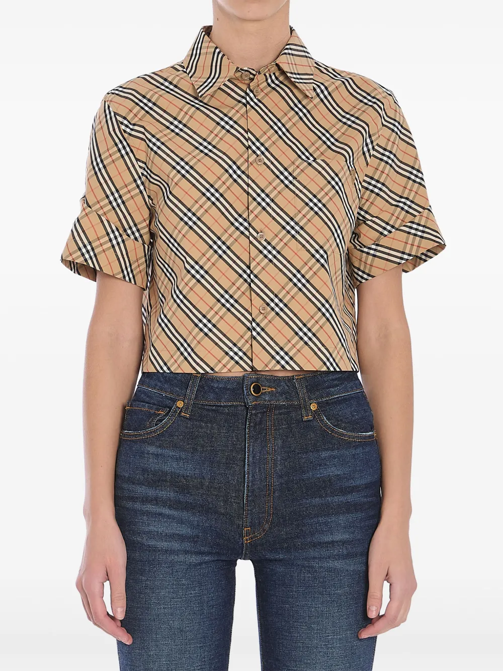 Burberry cropped shirt - Toni neutri