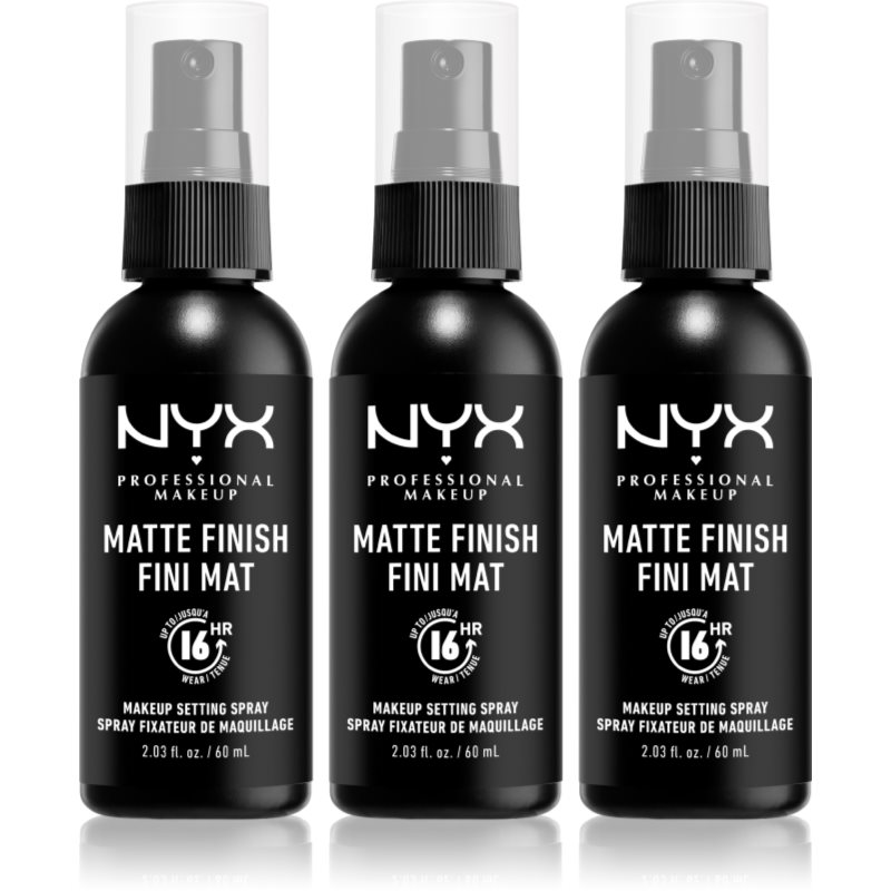 Nyx Professional Makeup Makeup Setting Spray Matte Spray Fissante 3X60 Ml