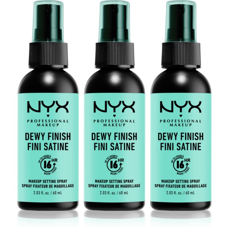 Nyx Professional Makeup Makeup Setting Spray Dewy Spray Fissante 3X60 Ml