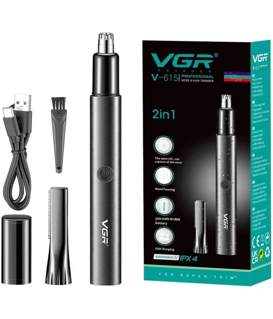 Rifinitore a batteria 2in1 orecchie naso multifunzionale professionale vgr v-615