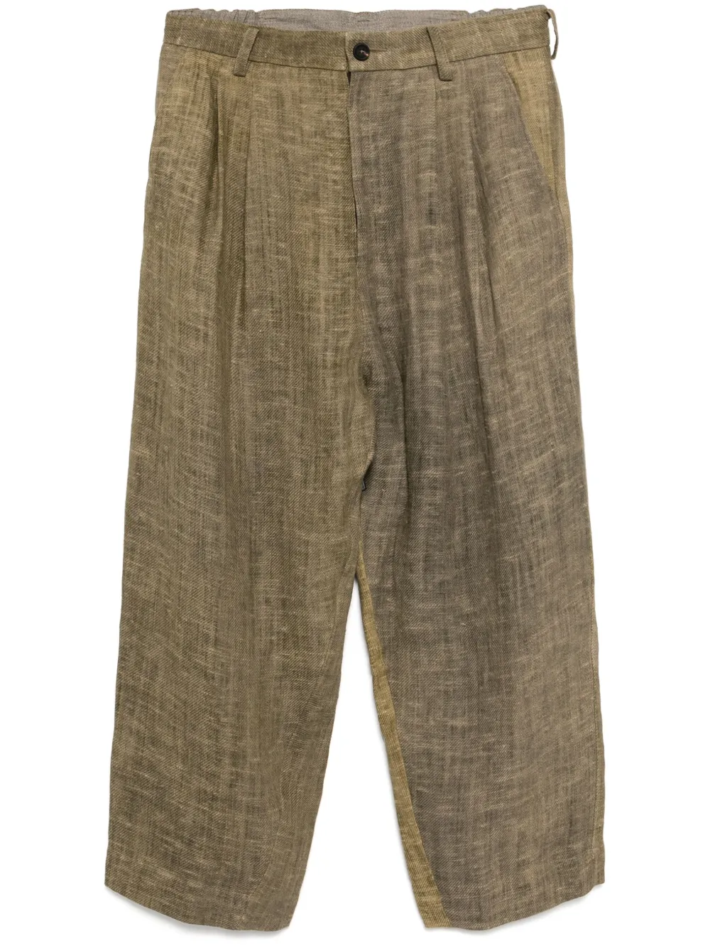 Ziggy Chen linen trousers - Verde