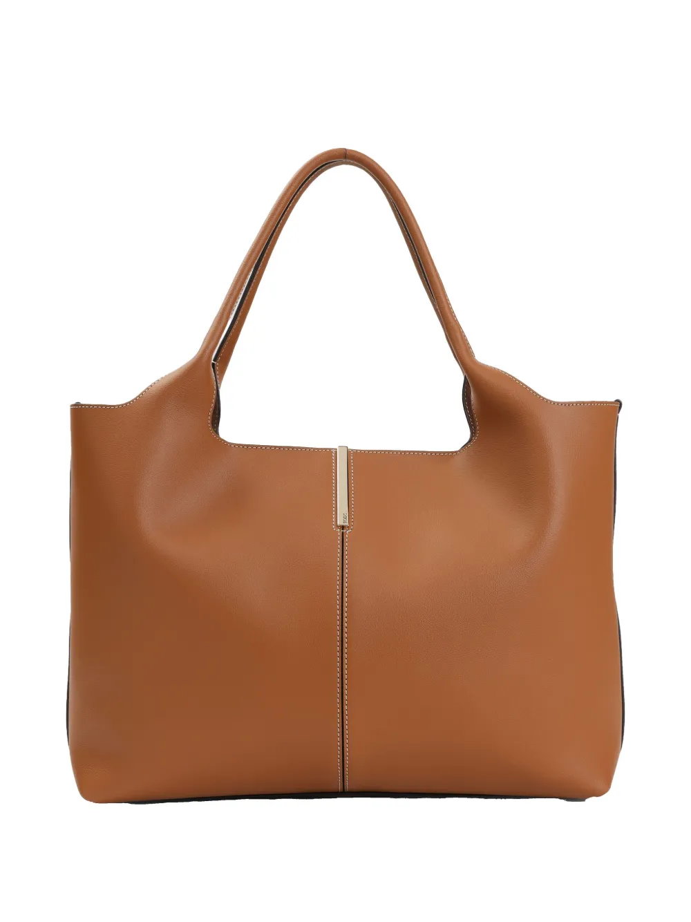 Tod's medium-small leather tote bag - Marrone
