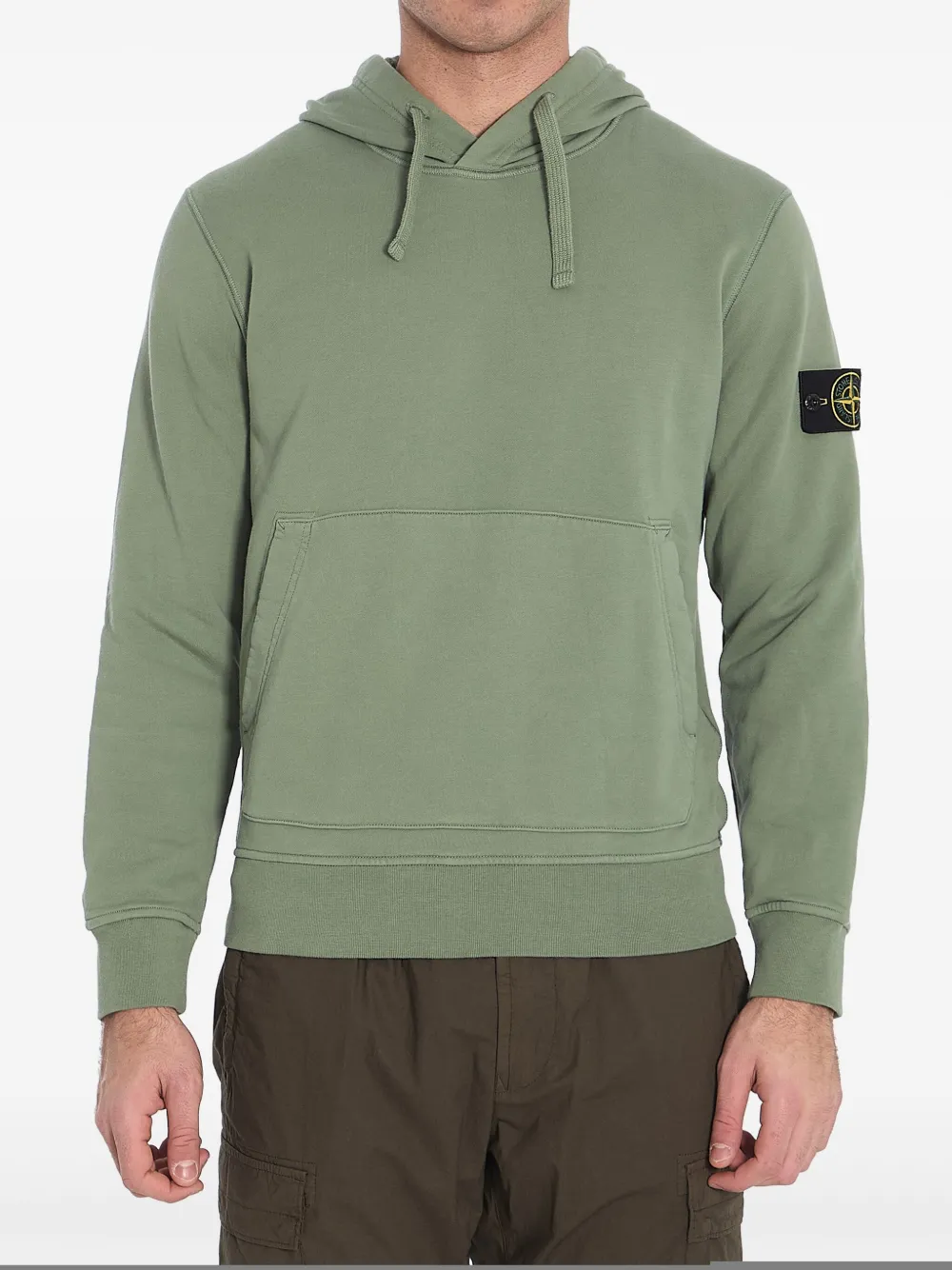 Stone Island cotton fleece hoodie - Verde