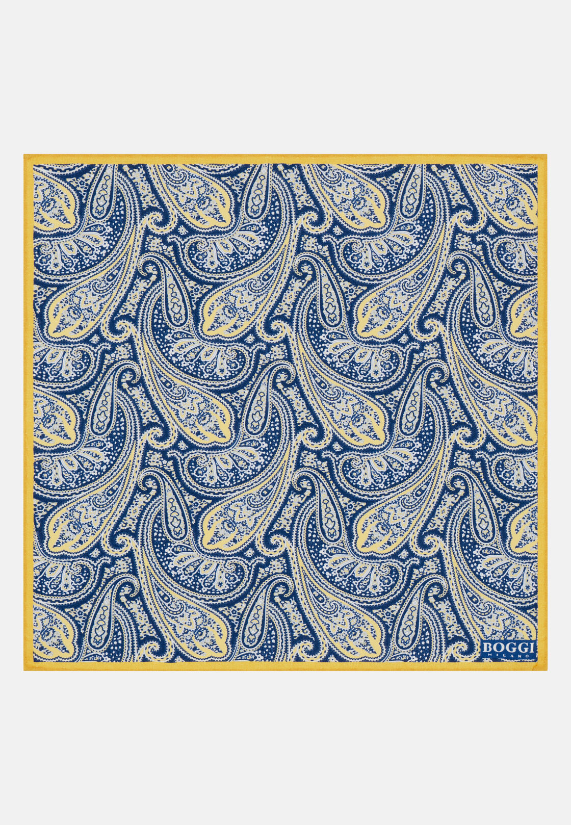 Boggi, Pochette Fantasia In Seta, Uomo, Giallo
