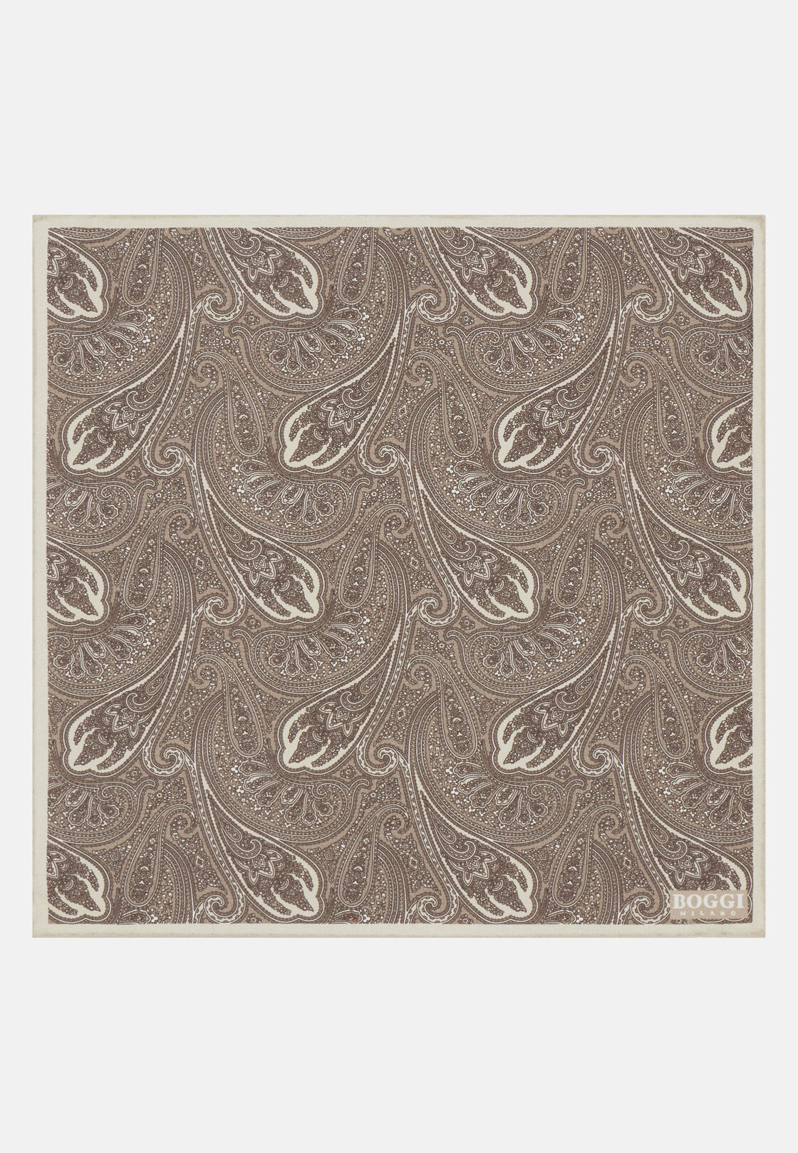 Boggi, Pochette Fantasia In Seta, Uomo, Taupe