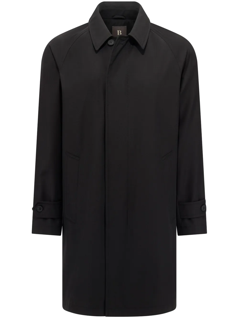 Boggi Milano Pure Travel Wool Pea Coat - Nero