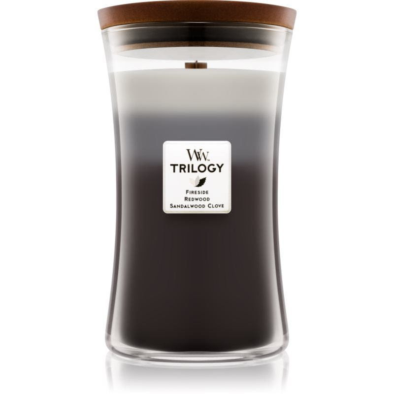 Woodwick Trilogy Warm Woods Candela Profumata Con Stoppino In Legno 609,5 G
