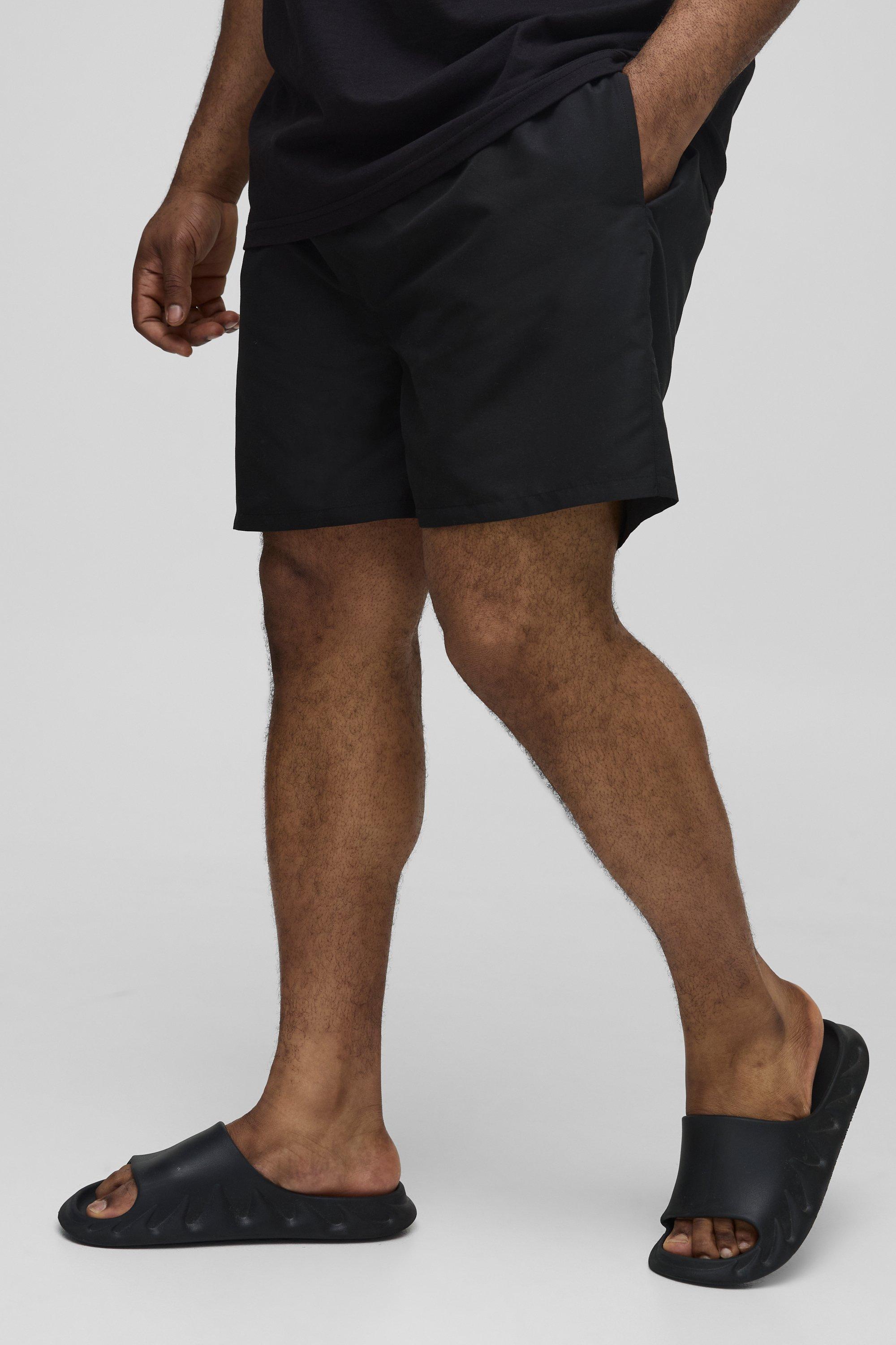 Plus Short Length Swim Shorts, Nero