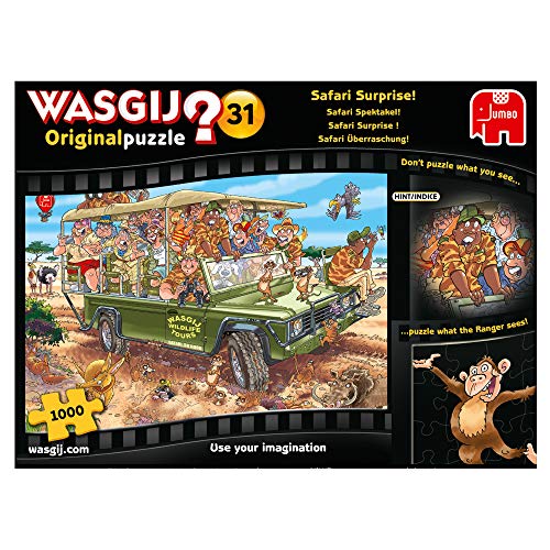 Jumbo- Original 31-Safari Surprise Puzzle, Multicolore, Jum19164