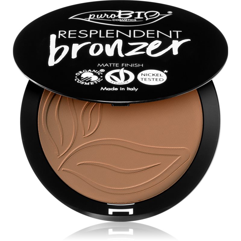 Purobio Cosmetics Resplendent Bronzer Effetto Opaco Colore 01 Pale Brown 9 G