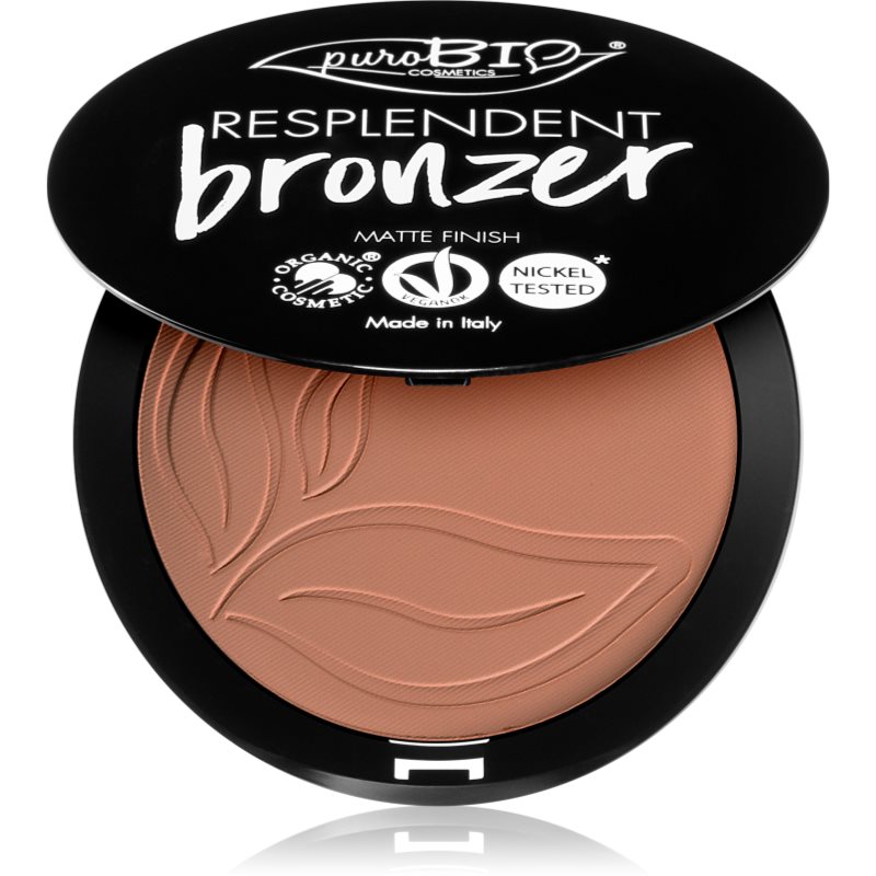 Purobio Cosmetics Resplendent Bronzer Effetto Opaco Colore 03 Beige Brown 9 G