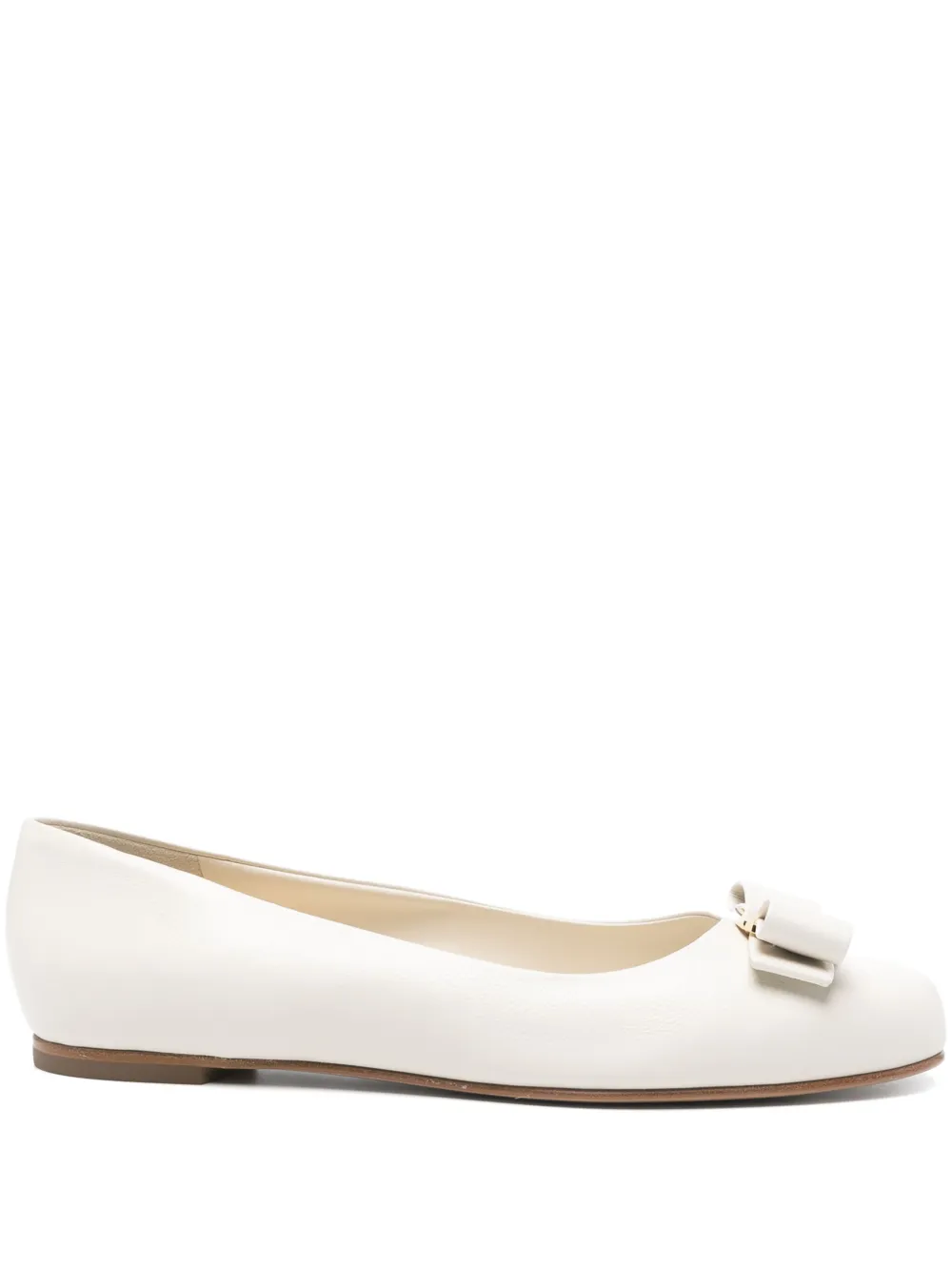 Ferragamo bow-detailed ballet flats - Toni neutri