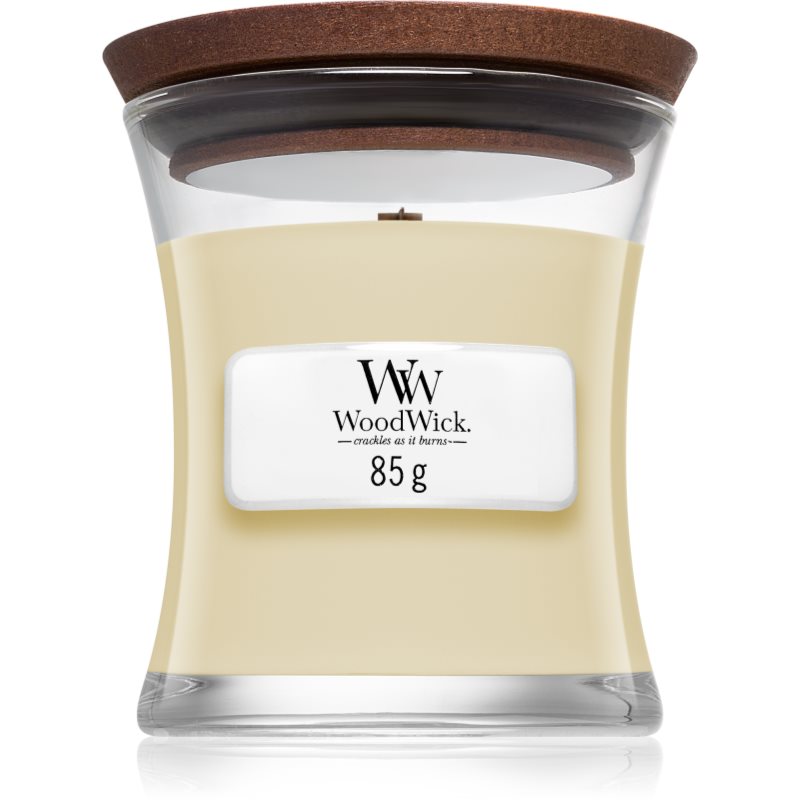 Woodwick White Teak Candela Profumata Con Stoppino In Legno 85 G