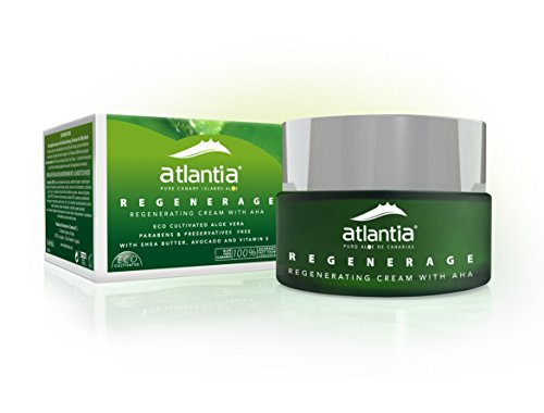 Atlantia Crema Rigenerante | Crema Antietà | Crema Viso Notte | Crema Antirughe | Crema Viso Esfoliante | Crema Per Macchie Scure Sul Viso | 50 Ml