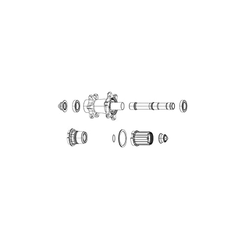 Sram, Axle Kit Rear Zr1 Rb Hubs Unisex Adulto, Nero-Nero