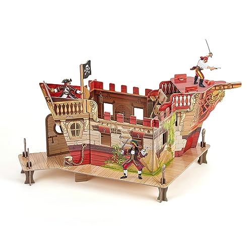 Papo- Set Piratenfestung Piraten Und Korsaren Scatola, Colore Multicolore, 80403