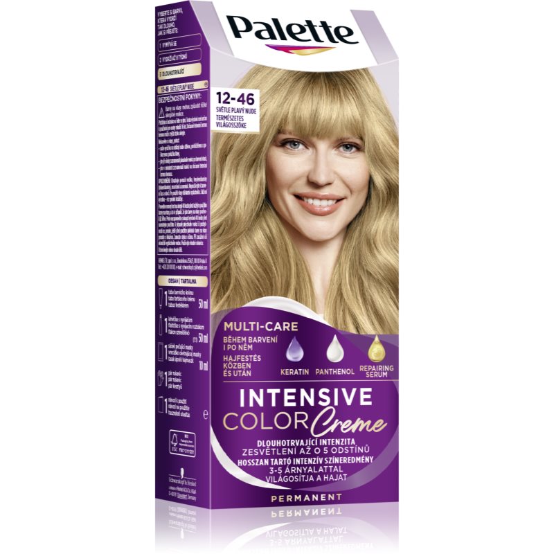 Schwarzkopf Palette Intensive Color Creme Tinta Permanente Per Capelli Colore 12-46 (Bw12) Nude Light Blonde 1 Pz