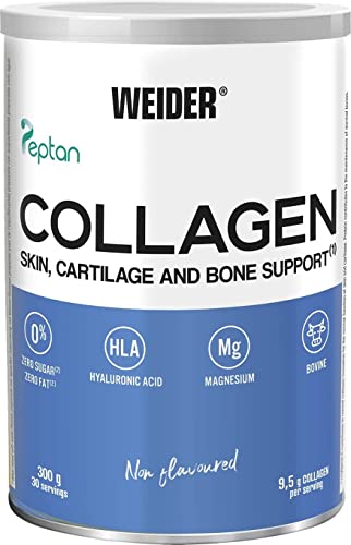 Weider Collagen - Colageno Con Acido Hialuronico, Magnesio Y Vitamina C - 300 Gr / 0 Grasas Y 0 Azúcar Sabor Neutro