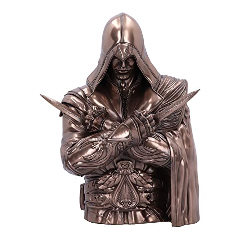 Nemesis Now Scatola Per Busto Assassin'S Creed Ezio Con Licenza Ufficiale, Bronzo, 30 Cm