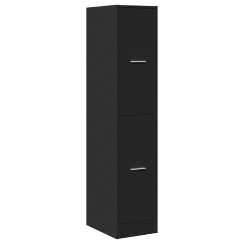Vidaxl Armadietto Da Farmacia Nero 30X41X144,5 Cm In Truciolato, Mobile Da Farmacia, Arredamento Da Farmacia, Mobile Con Cassetti Da Farmacia