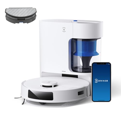 Ecovacs N20 Pro Plus Robot Aspirapolvere Lavapavimenti Con Mappatura, 8000 Pa, Pulizia Senza Sforzo Per 45 Giorni, Spazzola Antigroviglio, Durata 300 