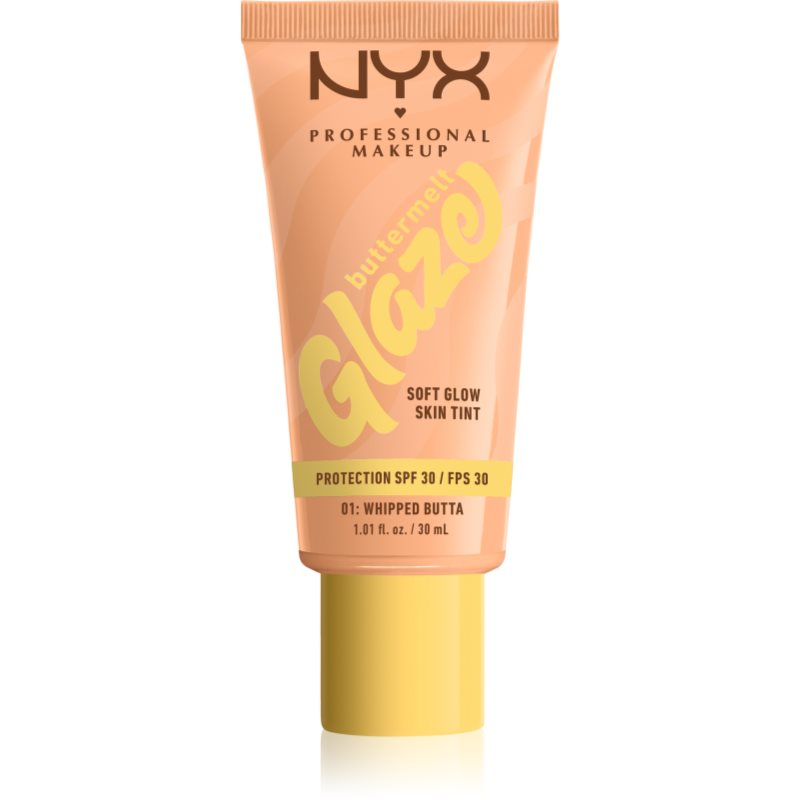 Nyx Professional Makeup Buttermelt Glaze Lozione Illuminante Colorata Spf 30 Colore 01 Whipped Butta 30 Ml