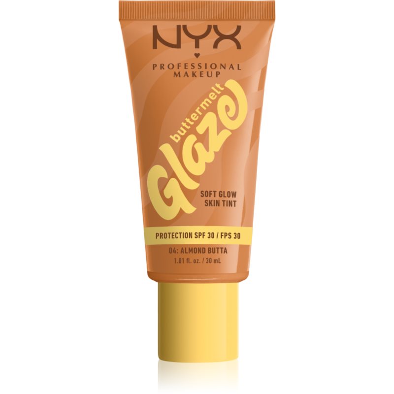 Nyx Professional Makeup Buttermelt Glaze Lozione Illuminante Colorata Spf 30 Colore 04 Almond Butta 30 Ml
