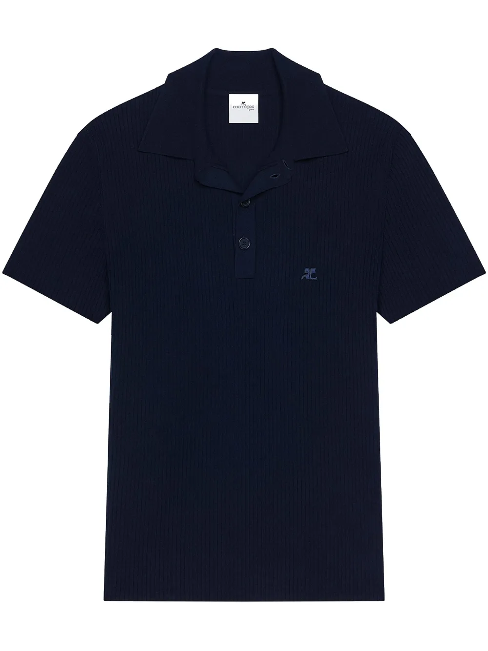 Courrèges knitted polo shirt - Blu