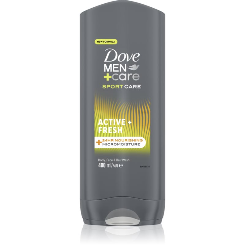 Dove Men+Care Active + Fresh Gel Doccia Per Corpo E Viso 400 Ml