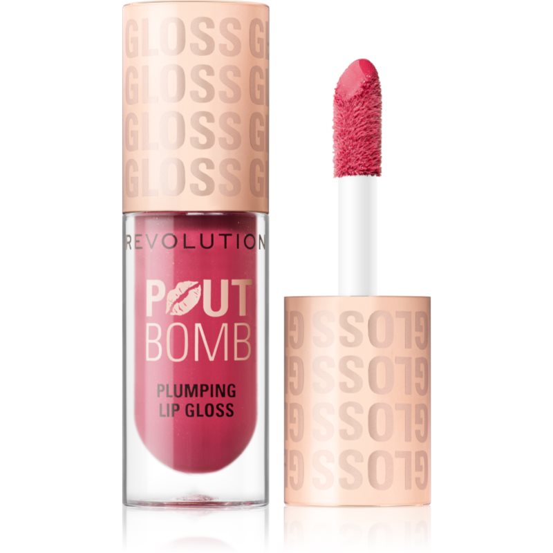 Makeup Revolution Pout Bomb Lucidalabbra Effetto Volumizzante Colore Rosewood Rose Pink 4.6 Ml