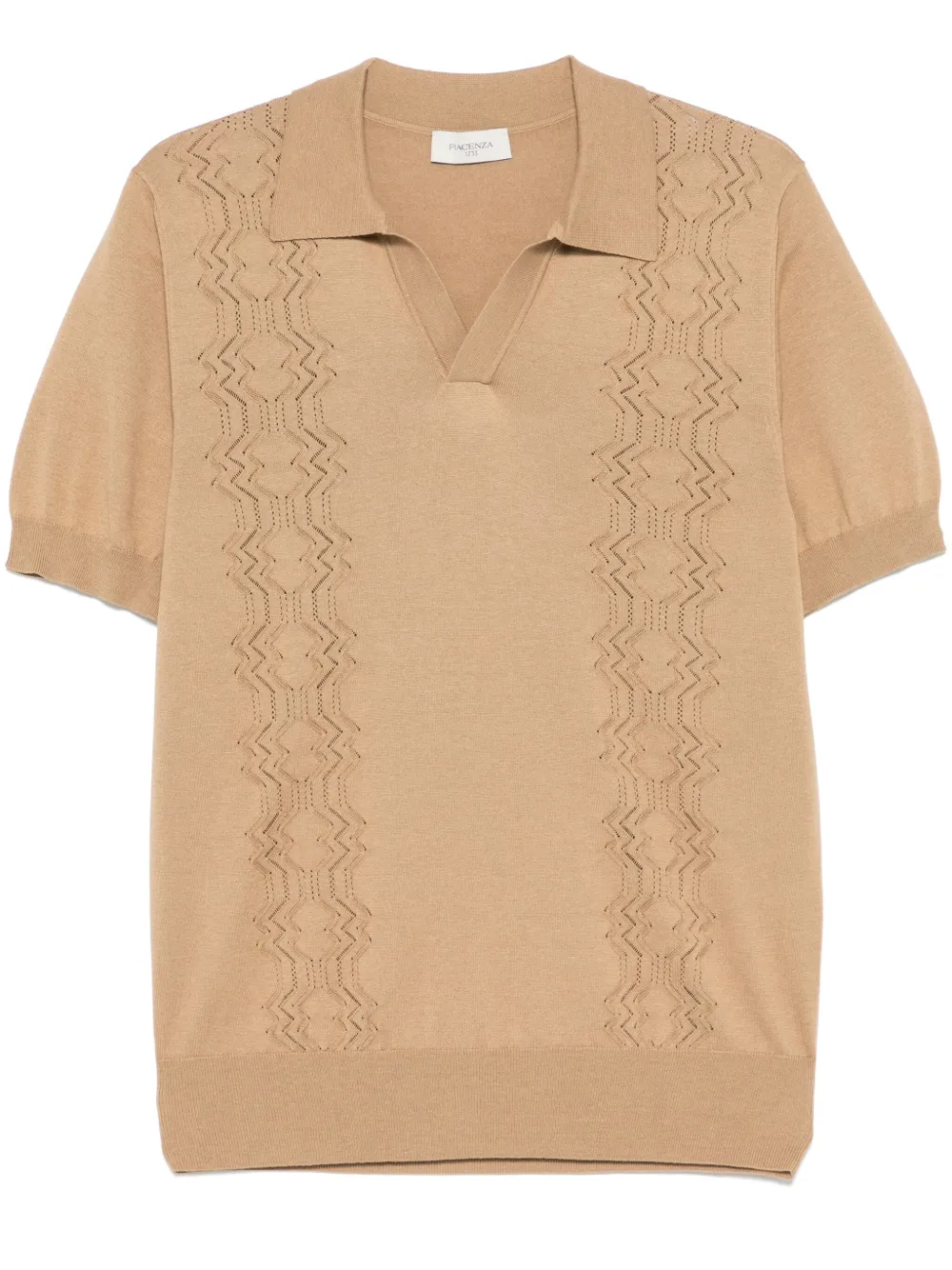 Piacenza Cashmere pointelle-knit T-shirt - Marrone