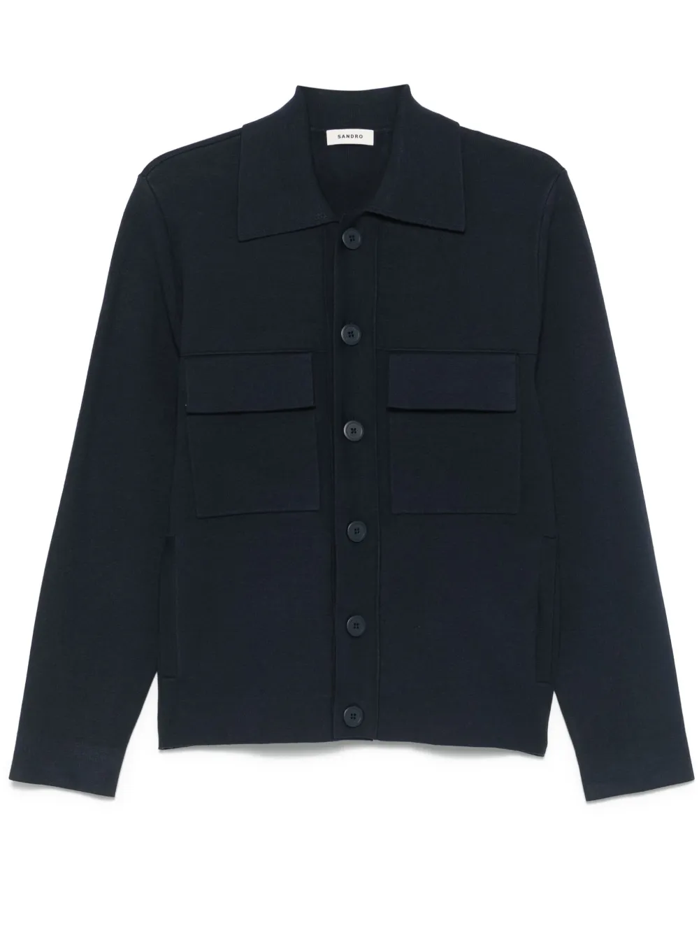 SANDRO ribbed jacket - Blu