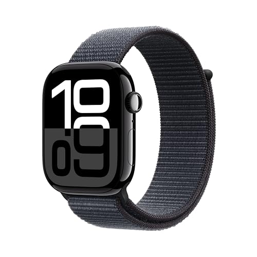 Apple Watch Series 10 Gps 46Mm Jet Black Aluminium Case With Ink Sport Loop