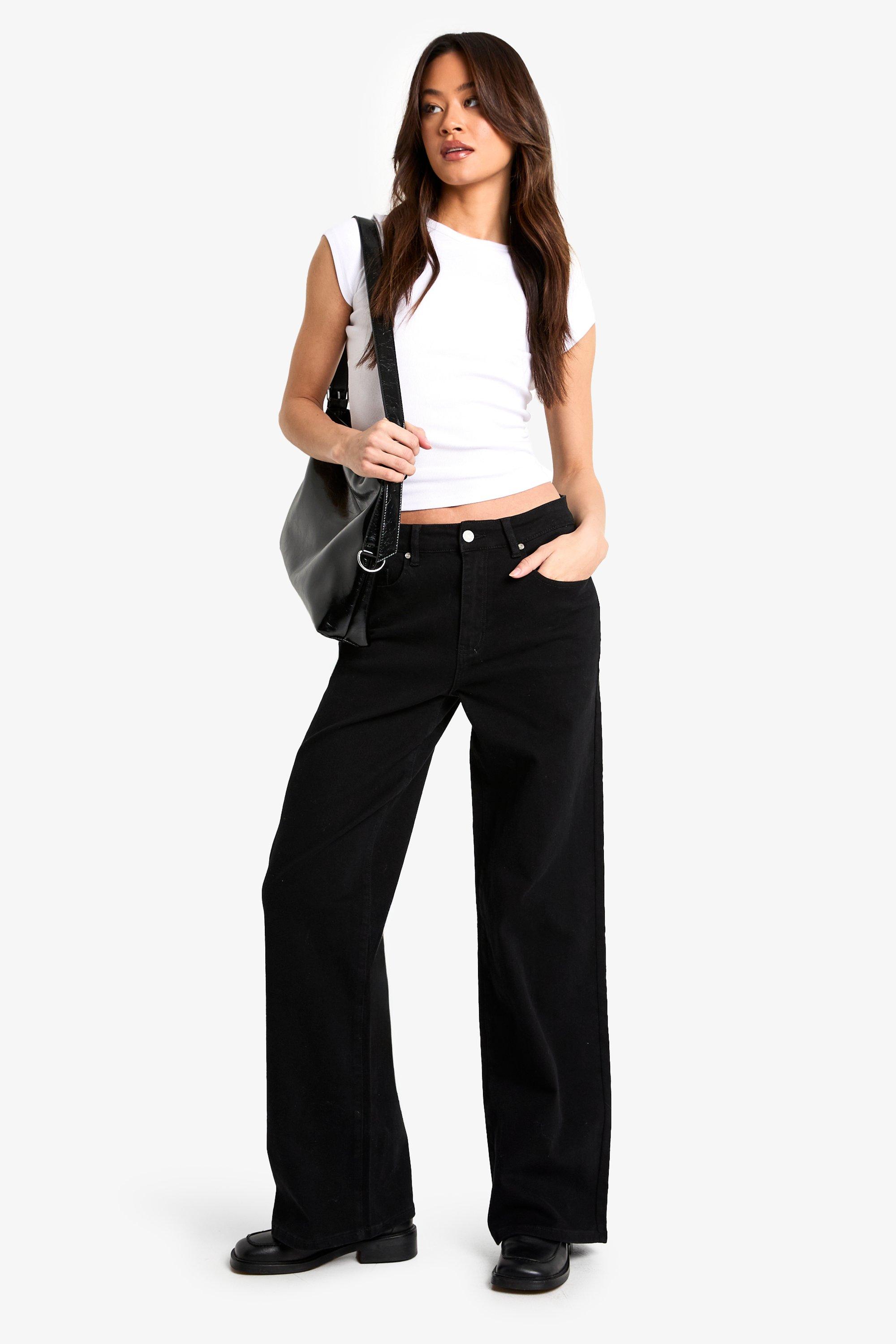 The Tall Wide Leg Jean, Nero