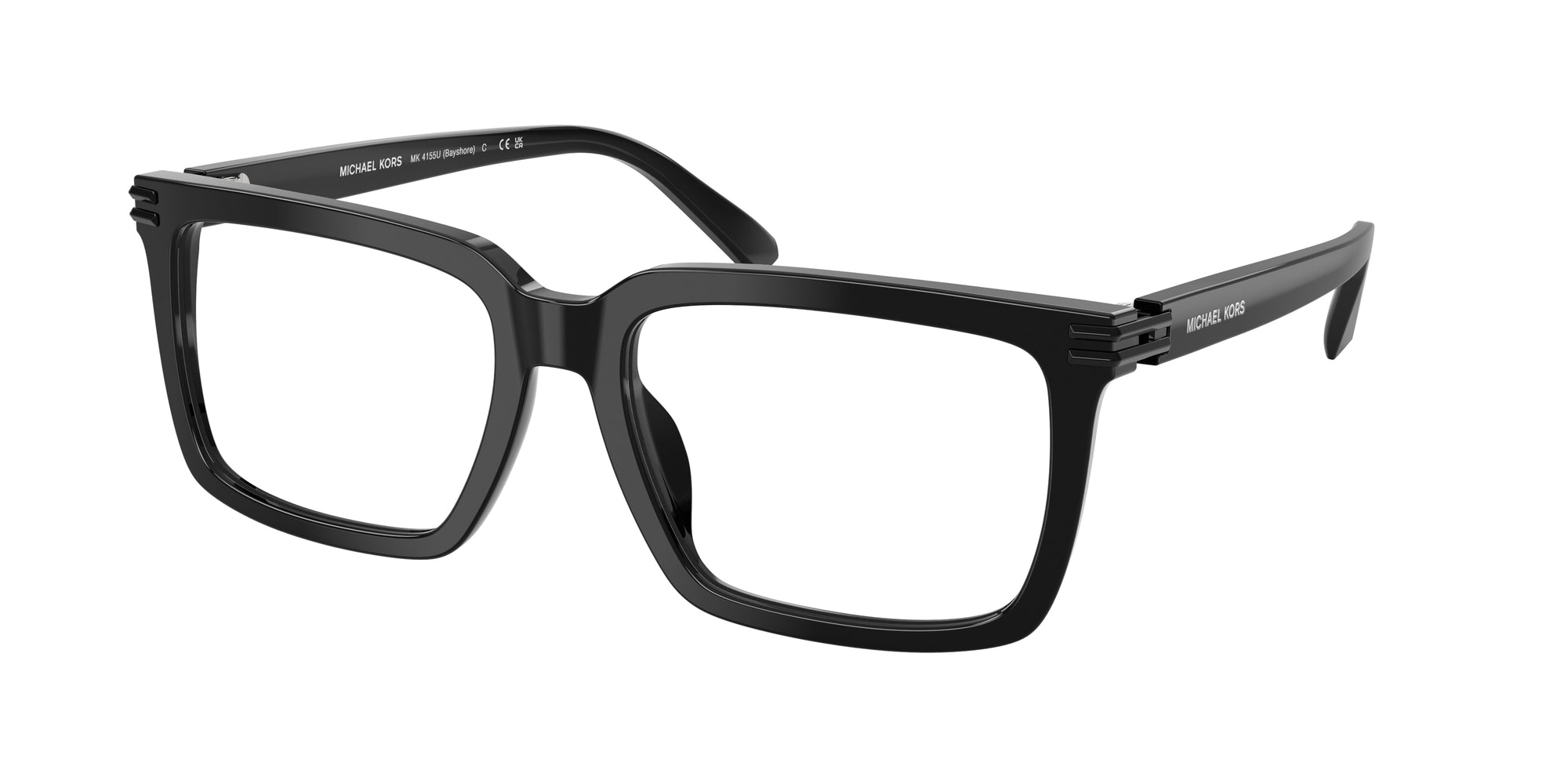 Michael Kors Uomo Mk4155U Bayshore 3005 Montature Da Vista Acetato Nero Trasparente Squadrata Normale